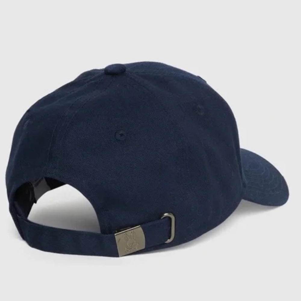 ⚫️ Psycho Bunny Leddon Adjustable Baseball Cap Navy Blue New With Tags - Picture 2 of 3